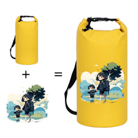 Sac étanche en bâche PVC 500D, 2L, 5L, 10L, 15L, 20L, pour randonnée et natation, avec logo personnalisé OEM d'usine, sac étanche Ocean Pack