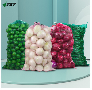 Bolsas de malla Leno tejidas PP de 25kg y 50kg, bolsa de malla de embalaje de patata de cebolla roja con cordón - Product Image 2