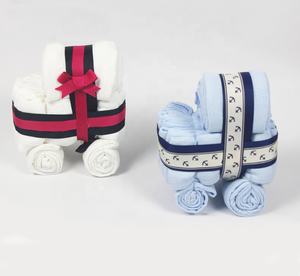 Directamente de fábrica al por mayor de algodón blanco muselina cuadrados pañal pastel pañal cuadrado regalo - Product Image 4