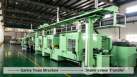 Solution d'automatisation de portique personnalisée pour centre d'usinage CNC avec ligne de chargement/déchargement automatique par robot à portique, déplacement 2000x2000x1000