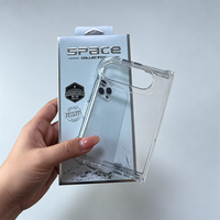 Coque de téléphone C0523 en acrylique transparente de 1,5 mm avec protection intégrale de l'appareil photo et boutons électroplaqués pour iPhone Duo