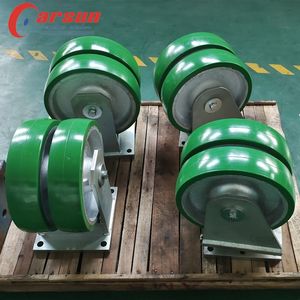 8 "200mm Hochleistungs-PU-Rollen über 1000kg Kapazität 3 Tonnen drehbare Eisen rollen mit Kugellager OEM unterstützt - Product Image 5