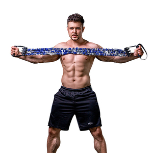 Innstar Bandes de résistance en latex naturel Extenseur de poitrine Tube de bande de résistance de forme physique avec bandes de résistance réglables à 3 cordes - Product Image 1