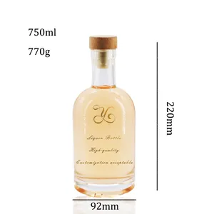 French Brandy Xo 700ml Liquor Bottle for Upcycling Bar Accessories Bar Decorations