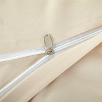 Nouvelle Collection : Parure de lit 3 pièces en microfibre soyeuse, blanc ivoire uni, luxueuse, infroissable et facile d'entretien