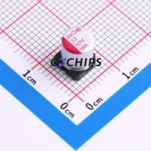 MA50V33M6X8 ตัวเก็บประจุแบบแข็ง SMD, D6.3xL7.7 มม. ( ความจุ: 33uF ) ( ความแม่นยำ: 20% แรงดันไฟฟ้าที่กำหนด: 50V ) - Product Image 1