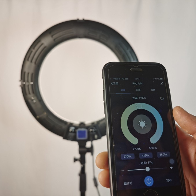 APP Remote 18 Inch Ring Led Ring Light Kit 90W Video Light Photographic Lighting for Youtube Tiktok Live