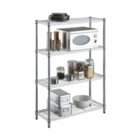 AMJ – support de rangement en métal à 4 niveaux, étagère de rangement en treillis métallique pour micro-ondes