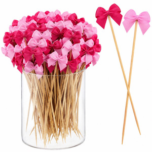 Mini Palillos Decorativos para Pastel de 12 cm, Palillos de Bambú para Frutas, Decoración de Postres para Fiestas - Product Image 1