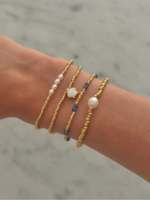 Bracelets personnalisés superposés style bohème en pierres naturelles et perles d'eau douce, bijoux en acier inoxydable avec tourmaline et pierres précieuses multicolores