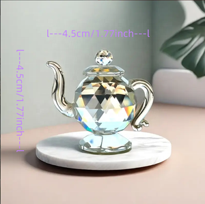 Уникальный Дизайн Статуэтки хрустальные изделия свадебные подарки на день рождения День рождения украшение стола милый хрустальный стеклянный чайник - Product Image 5
