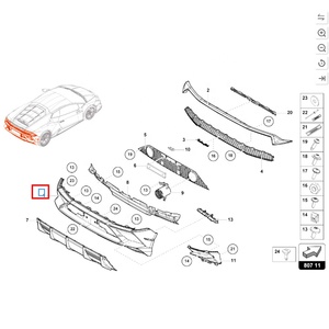 Pour <span class=keywords><strong>Huracan</strong></span> <span class=keywords><strong>Evo</strong></span> 20-22 ORIG, Grille de Diffuseur de Pare-chocs Arrière d'Origine, Neuve, Haute Performance, 100% Compatible, Complète 4T0807497T - Product Image 4