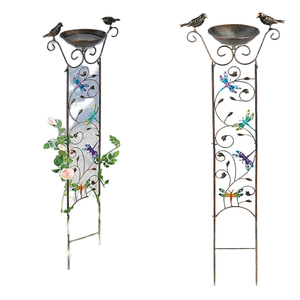 Décorations d'extérieur personnalisées en fer forgé vintage, sur le thème des animaux, robustes, modernes, faites à la main, avec revêtement en poudre, couleur bronze - Product Image 1