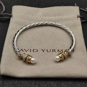 Bracciale David Yarman Bangle Bicolore, Gioiello Raffinato per Donne, Regolabile, Placcato Oro 18K, Argento 925, Design Intrecciato - Product Image 6