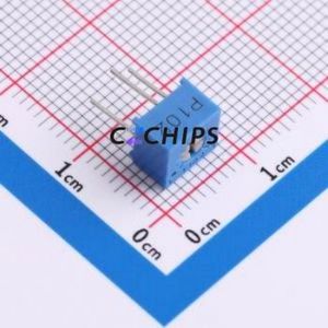 Resistencia Ajustable/Potenciómetro 3362P-1-102, Componente de Orificio Pasante (THT)-3P, Resistencia de 7x6.8mm, 1kOhm, 10%, 500mW, 250ppm ℃ - Product Image 1