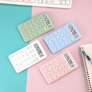 6 Colors 12 Digital Portable Handheld <b>Square</b> Office School Custom Logo Plastic <b>Battery</b> Calculator - Product Image 3