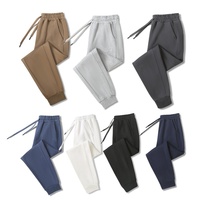 Vente directe usine – Pantalon de survêtement unisexe respirant en coton chinois épais (300g), sept couleurs, simple couche
