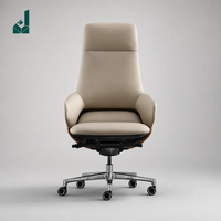 Chaise de bureau ergonomique en cuir de luxe haut de gamme avec dossier en maille, réglable en hauteur et pivotante, pour usage domestique et commercial