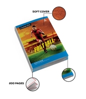 Carnet d'exercices en gros pour camarades de classe, 200 pages, couverture souple, lignage simple, thème football, cahier d'étudiant arabe pour l'école et le bureau