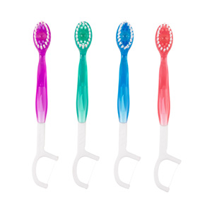 Nouvel ensemble <span class=keywords><strong>de</strong></span> brosses à dents jetables portables avec dentifrice, cure-dents et fil dentaire trois-en-un pour les voyages et les aventures en plein air - Product Image 1