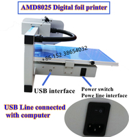 Impressora Digital de Folha AMD8025, Máquina de Estampagem Digital, Papel de Folha Dourada para Livros, Diários e Couro