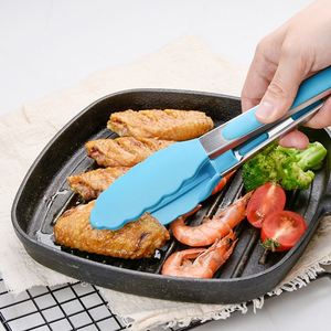 Stainless Steel Food With Silicone Tips Heat Resistant Barbecue Grill <b>Kitchen</b> Bbq <b>Tongs</b> - Product Image 6