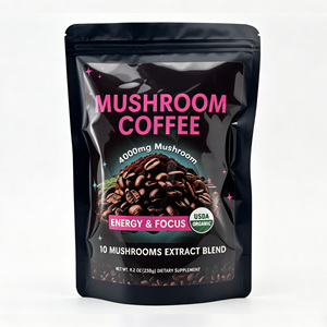Café instantané Arabica supérieur avec Lion's Mane et Ganoderma, anti-brume cérébrale et stimulant de l'humeur, herbes chinoises biologiques - Product Image 6
