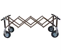 Chariot de transport funéraire en alliage d'aluminium de style européen à prix abordable, capacité de charge de 450 kg, designs personnalisables XH-5C