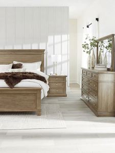 Solid Wood King Size Bed Frame with Soft <b>Panel</b> <b>Headboard</b> Modern Leather Bed Set for Home Hotel Bedroom - Product Image 2