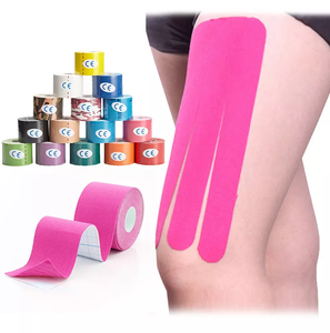 Cinta Kinesiológica Elástica Precortada con Logotipo Personalizado, Impermeable, para Fisioterapia de Rodilla, Deportes y Músculos - Product Image 1