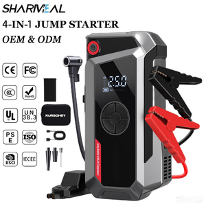SHARMEAL OEM&ODM Démarreur de Batterie 4-en-1 12V avec Pompe à Air, Batterie Externe Portable et Booster de Démarrage pour Voiture - Product Image 1