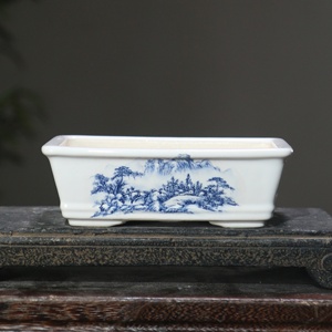 Yixing vaso smaltato fatto a mano Yixing vaso per bonsai rettangolo vaso da <span class=keywords><strong>disegno</strong></span> a mano - Product Image 3