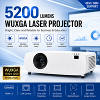 Projecteur laser OEM ODM 5200 lumens WUXGA 1920x1200 pour les applications de conférence, de salle de classe et commerciales