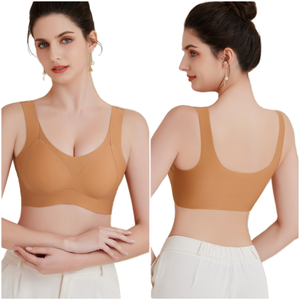 Sujetador Minimizador Inalámbrico, Copa 3/4, Tirantes Dobles Fijos, Diseño Delgado, Material Spandex/Nylon, Cierre Trasero, Diseño de un Solo Color - Product Image 2