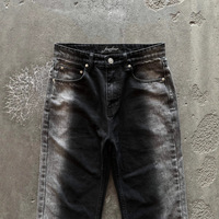 Jeans vintage Y2K pour hommes, personnalisés, 100% coton, noir, coupe skinny et slim, streetwear, pantalon en denim pour hommes