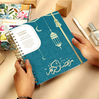 Carnet de planification Ramadan 2024 personnalisé A5, hebdomadaire, musulman, islamique, pour l'école, en papier, avec couverture en tissu PVC, cadeau, vente en gros à prix réduit