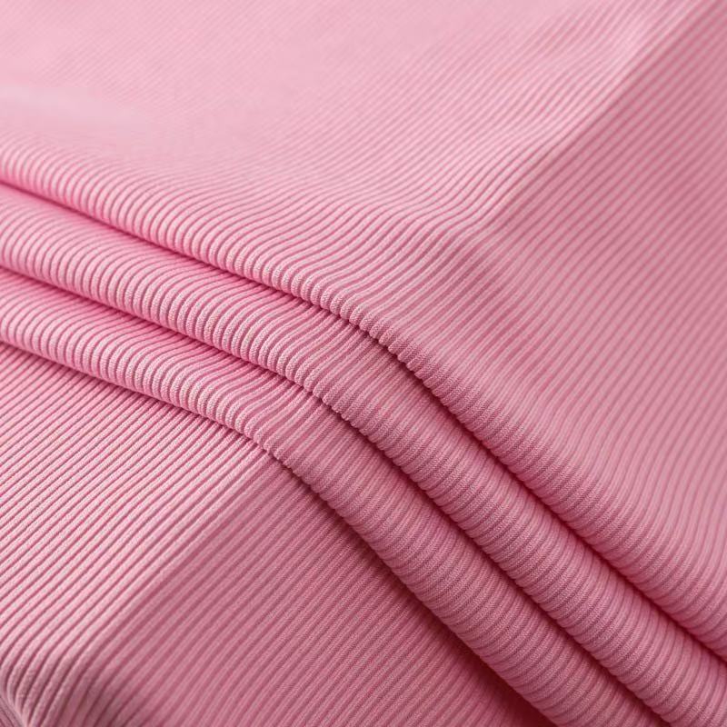 Custom Polyester Nylon Knitted Striped Fabric 120 GSM 58/60 Inch Waterproof Breathable Striped Textile For Swimwear Sportswear