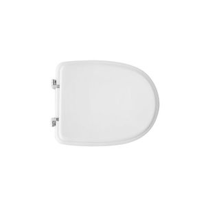 Sedile WC Allungato a Sgancio Rapido per Cesame Aretusa Vase, Chiusura Ammortizzata, Cerniera Moderna a C, in Plastica PP Bianca per Bagno - Product Image 1