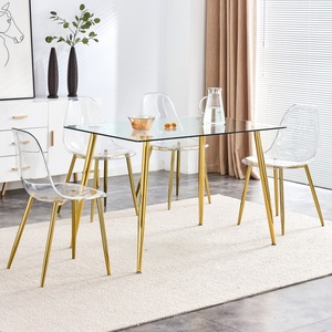 <span class=keywords><strong>Set</strong></span> di 4 Sedie da Pranzo Moderne in Plastica Trasparente, <span class=keywords><strong>Sedia</strong></span> Senza Braccioli in Cristallo, Sgabello Creativo Nordico per Trucco, <span class=keywords><strong>Sedia</strong></span> per Negoziazioni - Product Image 6