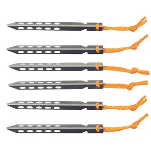 Estacas de Tienda de Campaña de Aluminio en Forma de V, Ultraligeras y Anodizadas, Resistentes al Viento y a la Corrosión, para Todas las Estaciones, Marca <span class=keywords><strong>SOLO</strong></span> WILD - Product Image 1
