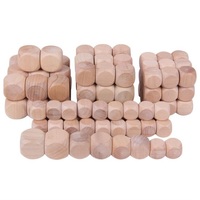 Dés en bois naturel non finis, réutilisables et personnalisables, de 8 à 80 mm, avec échantillon gratuit disponible
