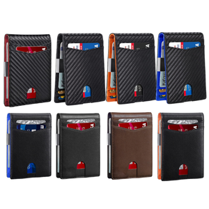 Portefeuille fin en cuir PU <span class=keywords><strong>pour</strong></span> homme avec <span class=keywords><strong>protection</strong></span> <span class=keywords><strong>RFID</strong></span> Porte-cartes en imitation fibre <span class=keywords><strong>de</strong></span> carbone Porte-cartes <span class=keywords><strong>pour</strong></span> <span class=keywords><strong>carte</strong></span> d'identité <span class=keywords><strong>bancaire</strong></span> Porte-monnaie - Product Image 6