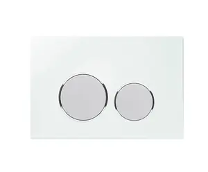 Hotel WC Toilet Tempered Glass Dual Flush Push Button for in Wall Cistern