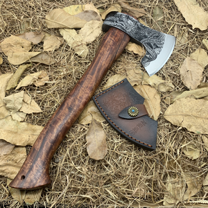 Hacha multifuncional portátil Dragon Phoenix patrones para jardín al aire libre poda leña dividir <span class=keywords><strong>escalada</strong></span> de montaña - Product Image 3
