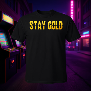 T-shirt promotionnel classique des années 80 Stay Gold - Product Image 3