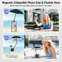Support de téléphone universel flexible avec base magnétique, protection d'écran extérieure, isolation thermique, tendance été, vente flash