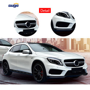GUGO 2015 <span class=keywords><strong>GLA</strong></span> <span class=keywords><strong>45</strong></span> AMG Pare-chocs avant et arrière chromés en ABS, pièces automobiles, kit carrosserie pour Mercedes-Benz <span class=keywords><strong>GLA</strong></span> X156 2014-2019, mise à niveau nouvelle - Product Image 4