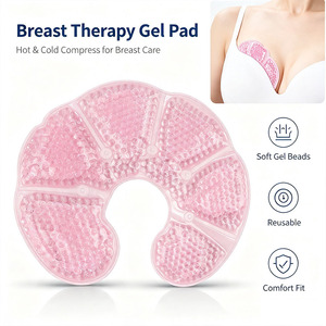 Pakcare Almohadillas de Gel Reutilizables para Terapia y Masaje de Senos, con Perlas de Gel para Leche Materna, Compresa Fría/Caliente - Product Image 1