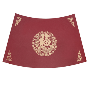 Nuevo Tapete de Mesa Aislante en Forma de Abanico, de Cuero Redondo, Doble Cara, Diseño Personalizado Ecológico para Restaurantes Chinos y Hoteles - Product Image 5