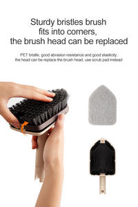 แปรงขัดทำความสะอาดอเนกประสงค์ Jesun แบบ 2 หัว ไม่ทำให้เกิดรอยขีดข่วน ใช้ซ้ำได้ สำหรับทำความสะอาดห้องน้ำและห้องครัว - Product Image 3